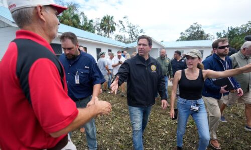 Ron DeSantis looks for campaign momentum after leading Florida through Hurricane Idalia